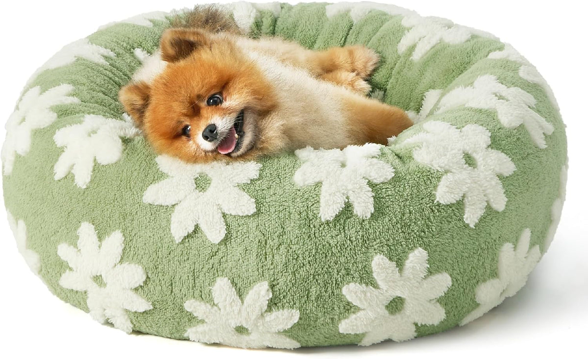 LE SURE Donut Dog Bed – 7 Sizes, 5 Patterns