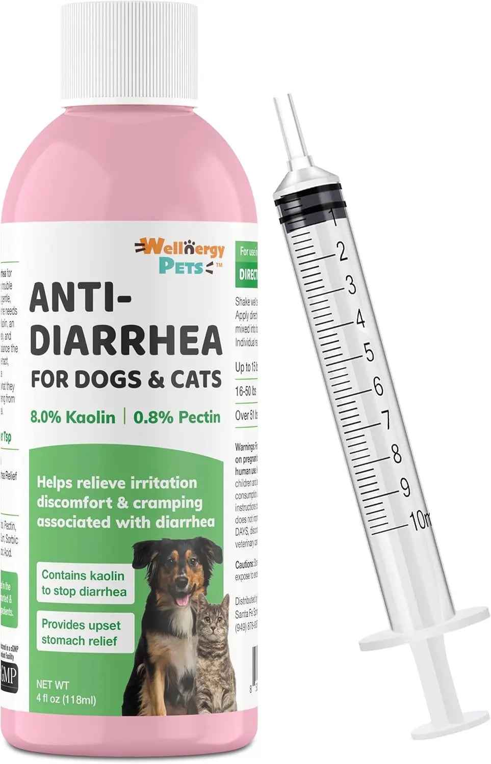 Anti Diarrhea Liquid for Dogs with Kaolin, 4 Oz