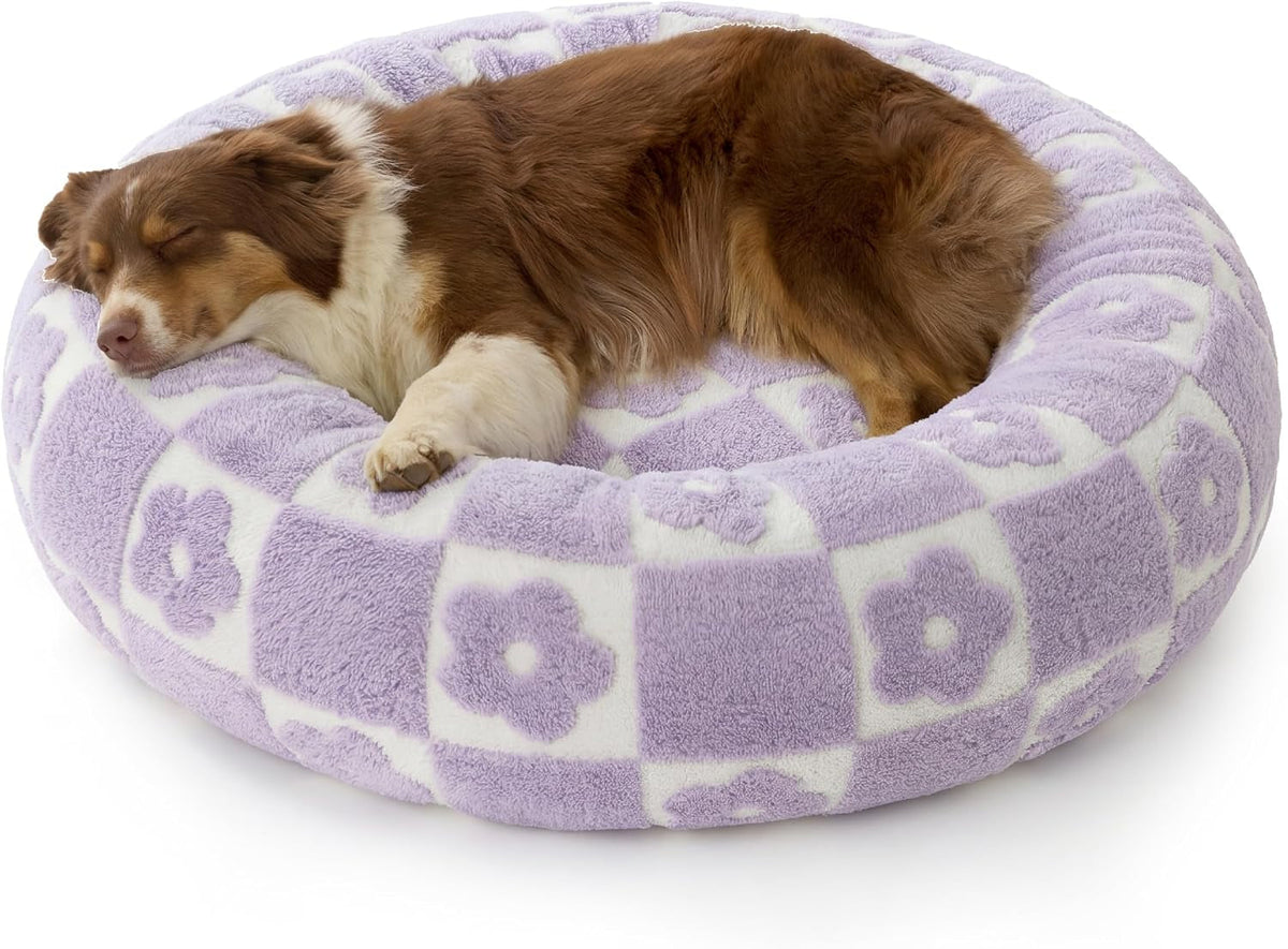 LE SURE Donut Dog Bed – 7 Sizes, 5 Patterns