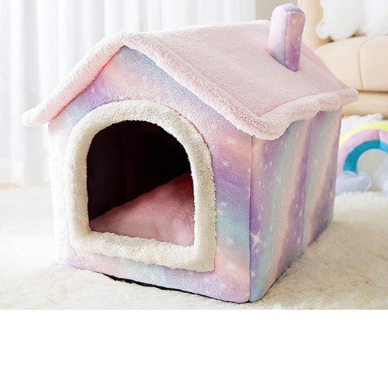 Cozyfold Pet House - Foldable Winter Cave Bed for Dogs & Cats