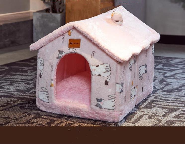 Cozyfold Pet House - Foldable Winter Cave Bed for Dogs & Cats