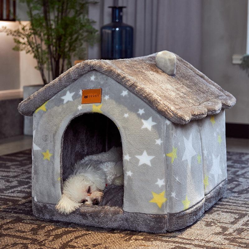 Cozyfold Pet House - Foldable Winter Cave Bed for Dogs & Cats