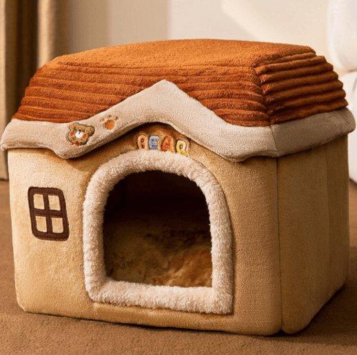 Cozyfold Pet House - Foldable Winter Cave Bed for Dogs & Cats