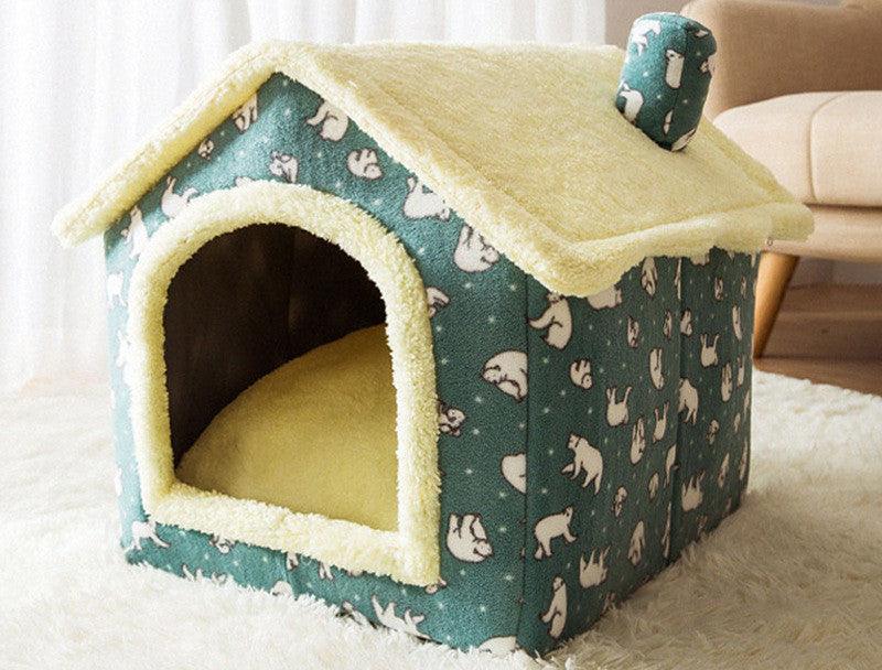 Cozyfold Pet House - Foldable Winter Cave Bed for Dogs & Cats